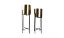 SP Collection set 2 rastlinskih loncev na stojalu PATIO 76 cm-  zlata