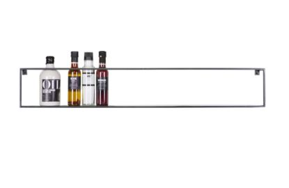 Woood stenska polica MEERT 100 cm - črna