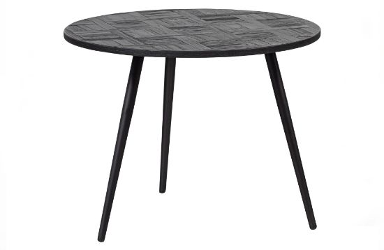 Woood klubska mizica LEO Ø58cm - črna 
