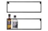 Woood set 2 stenskih polic MEERT 50 cm - črn