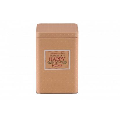Altom Design posoda za shranjevanje Happy Home - bež (kvadratna)