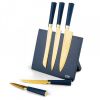 Altom Design set 5 zlatih nožev na magnetnem stojalu GOLD