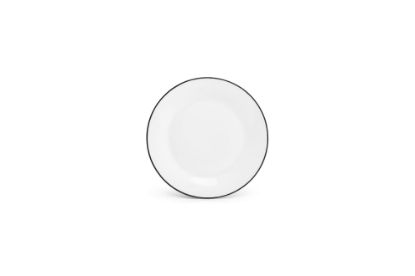 BonBistro krožnik s črnim robom  Basic White - 20cm 