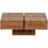 Wood klubska mizica LYRA - naravna