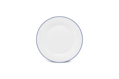 BonBistro set 6 krožnikov z modrim robom 27 cm  Basic White 