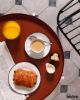 BonBistro set 6 skodelic s krožnikom s črnim robom Basic White