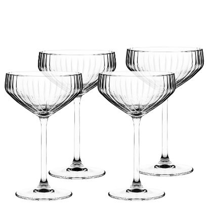 Altom Design set 4 kozarcev za prosecco Plisse