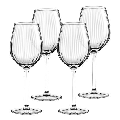 Altom Design set 4 kozarcev za rdeče vino Plisse