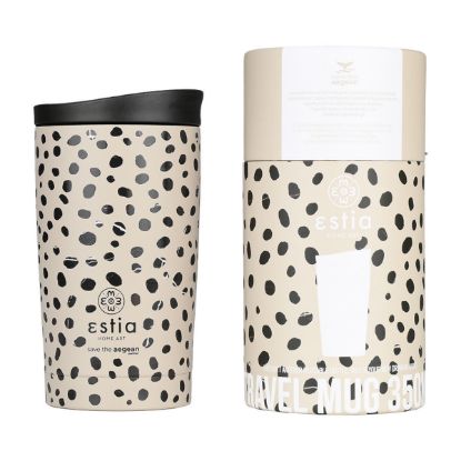 ESTIA izolirana potovalna skodelica 350ml - LEOPARD TAUPE-01-25663