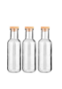 ESTIA set 3 steklenic s plutovinastim zamaškom 1000ml transparent-01-21894
