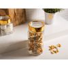 Altom Design kvadratna steklena posoda z zlatim pokrovom 700ml