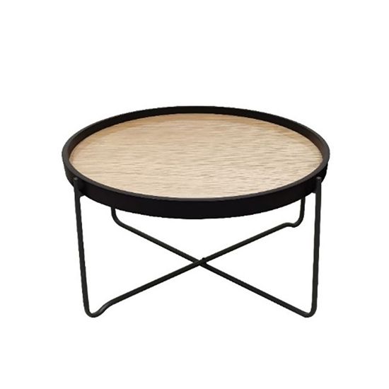 Maison klubska mizica Ø 53 cm DISK  - hrast