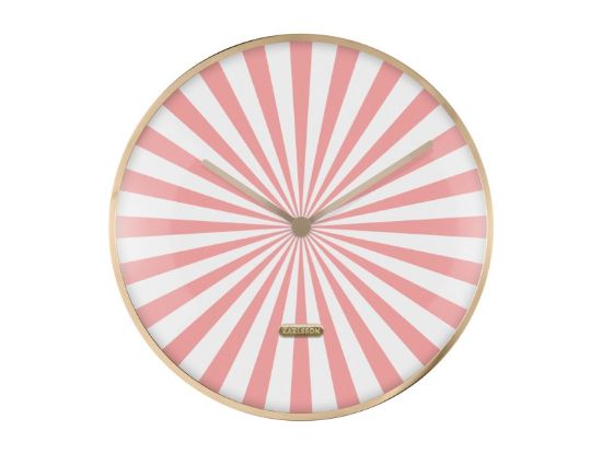 Karlsson stenska ura Candy Swirl - framingo roza in bela