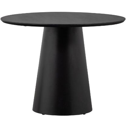 Woood okrogla jedilna miza NENA - Ø102 cm - črni les